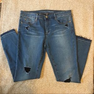 Articles of Society Raw Hem Distress Jeans